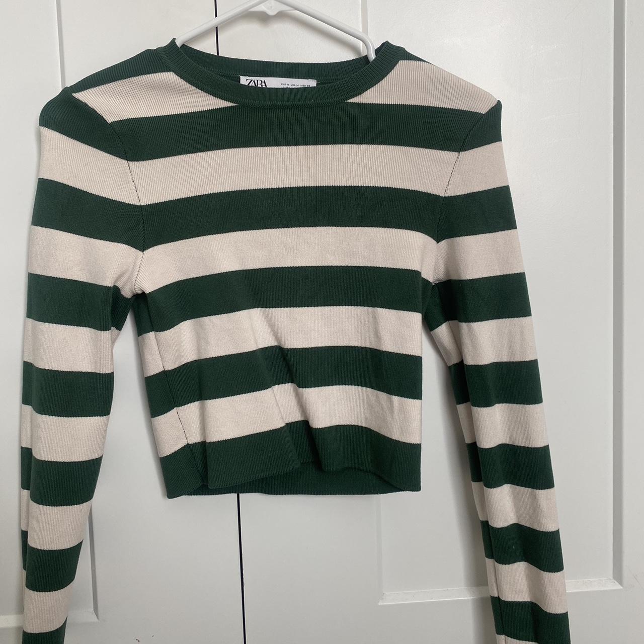 Zara striped long sleeve It’s very warm and perfect... Depop