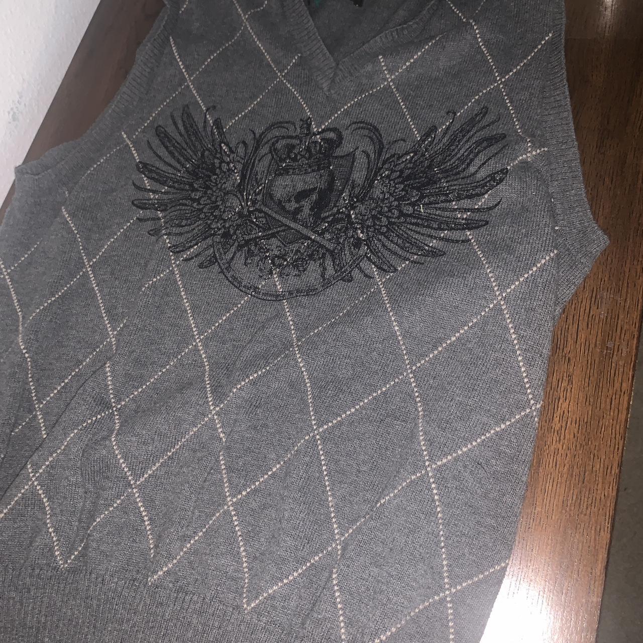 super cool sweater vest never seen such a cool one... - Depop