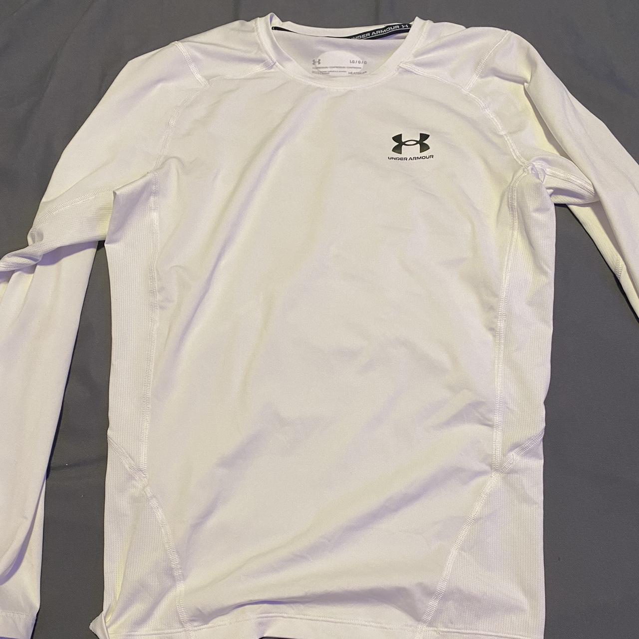 Size L Under Armor Long Sleeve White - Depop