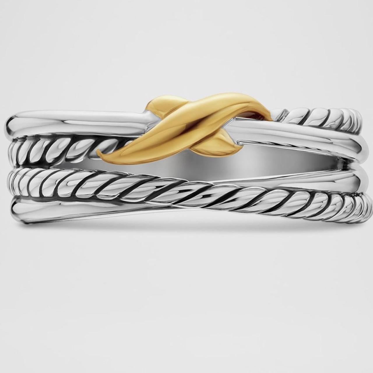 Women's Ring - Silver/Multi – X Crossover ring in… - image 1