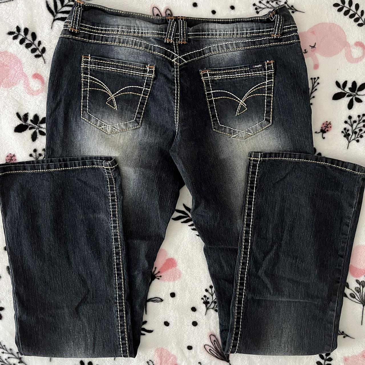 angel’s jeans 2000s stone washed low rise flared... - Depop