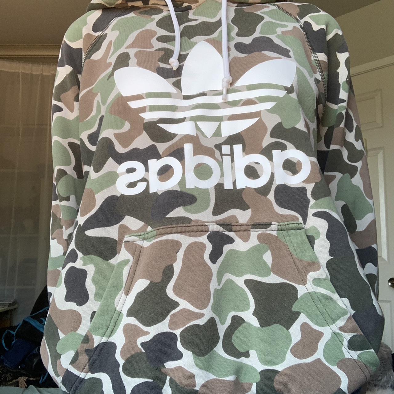 Adidas camo hoodie womens best sale