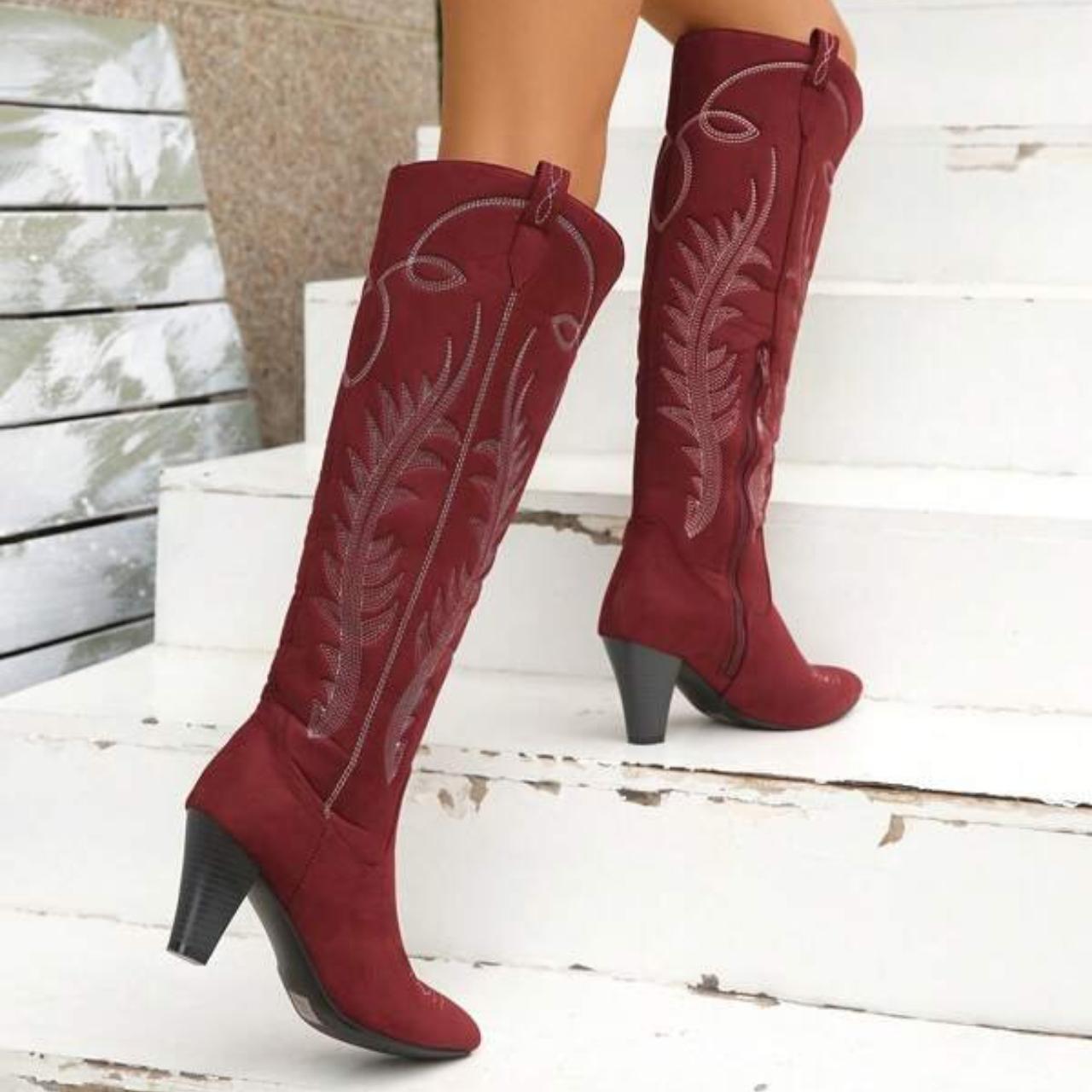 Womens red hot sale kickers boots