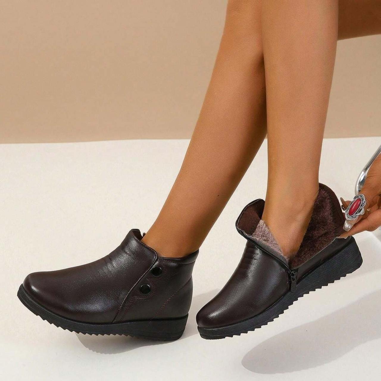 Winter 2023 Plus Velvet Ankle Boots Stay Warm and... Depop