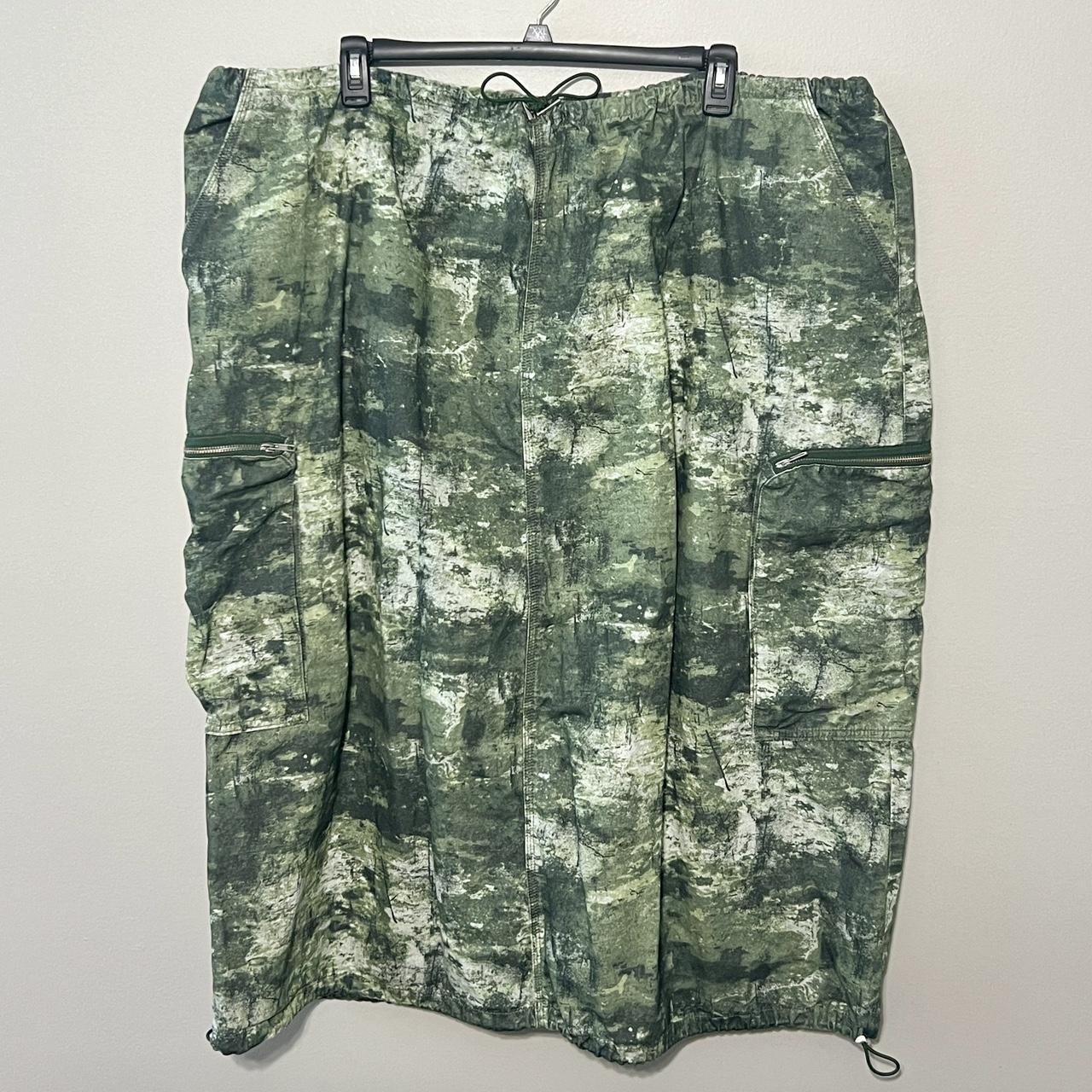 ASOS Curve green camo cargo midi
