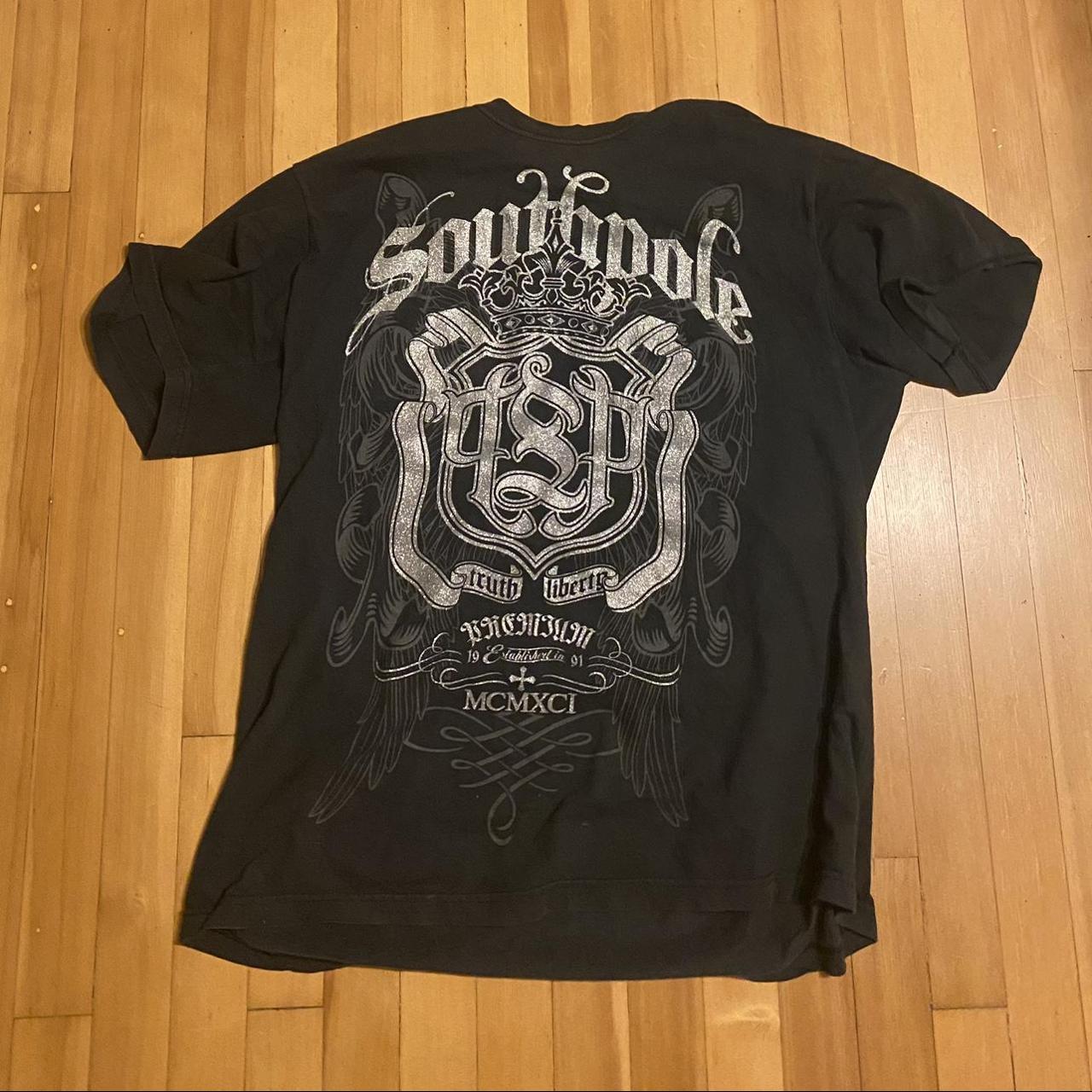 vintage y2k southpole shirt, gray color with a super... - Depop