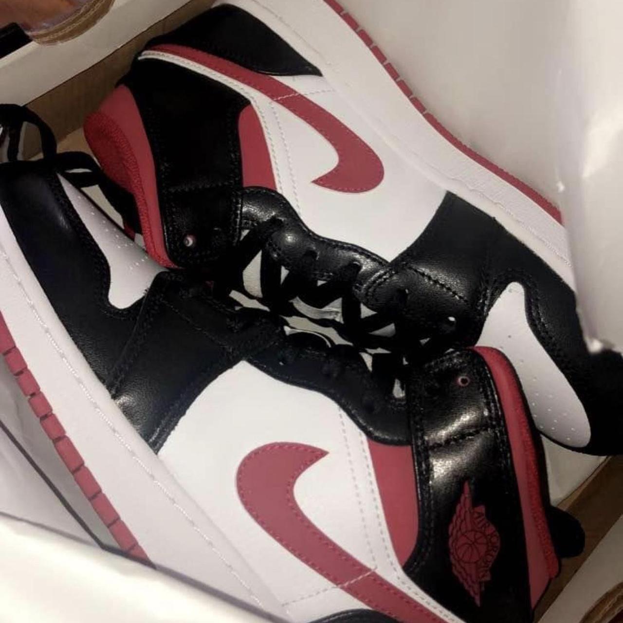 Red & Black Jordan 1 Size 5 5 1/2 Youth Men’s ; 6... Depop