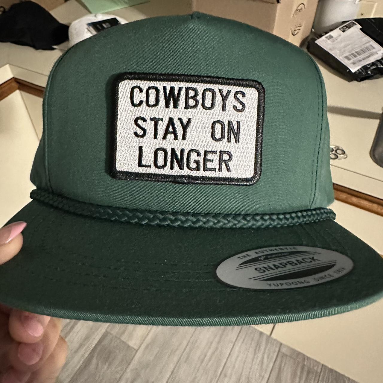 Cowboys Stay On Longer unisex #TruckerHat #Snapback - Depop