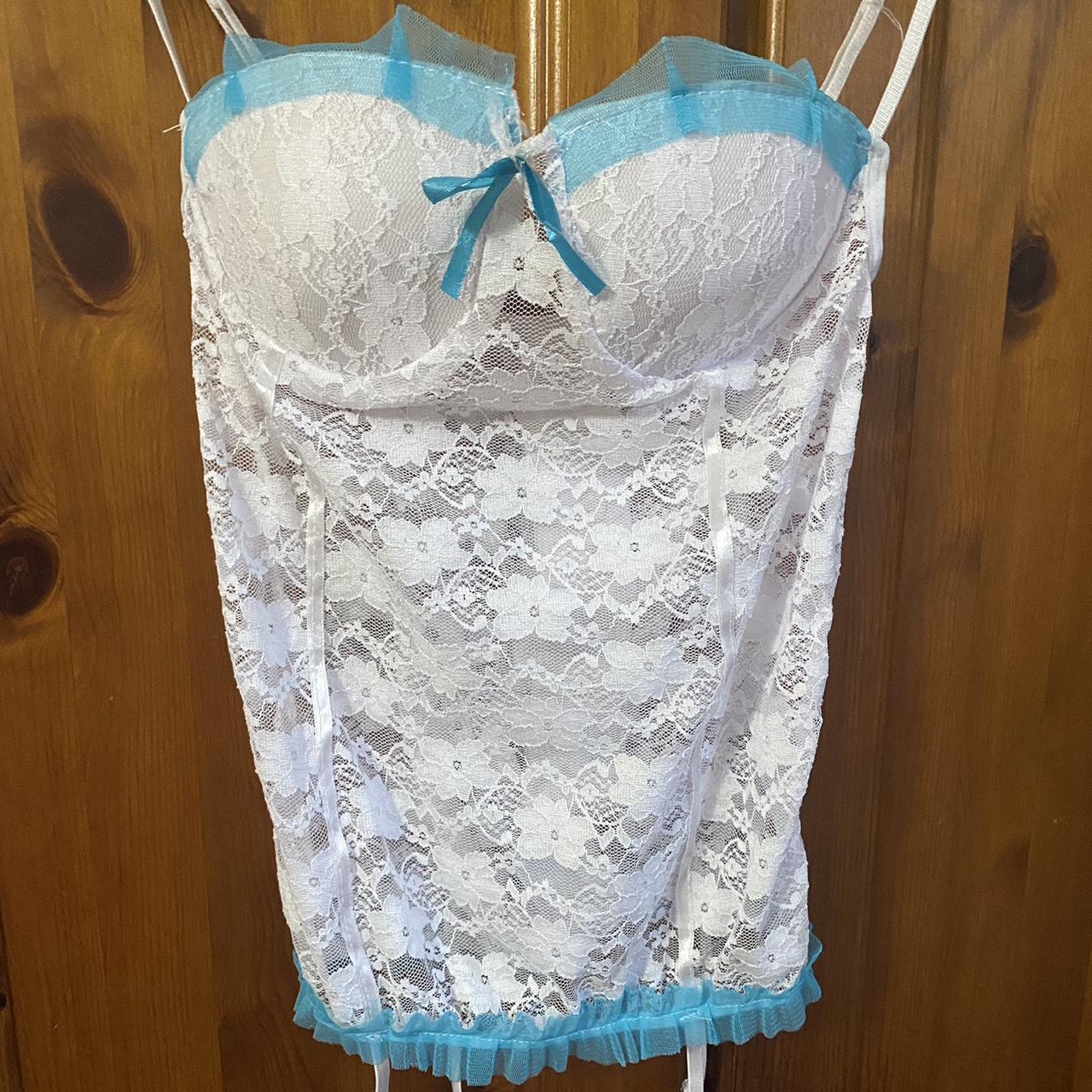 Nanette Lepore Y2K shops Vintage Deadstock Marie Antoinette Crochet Lace Corset Top 6