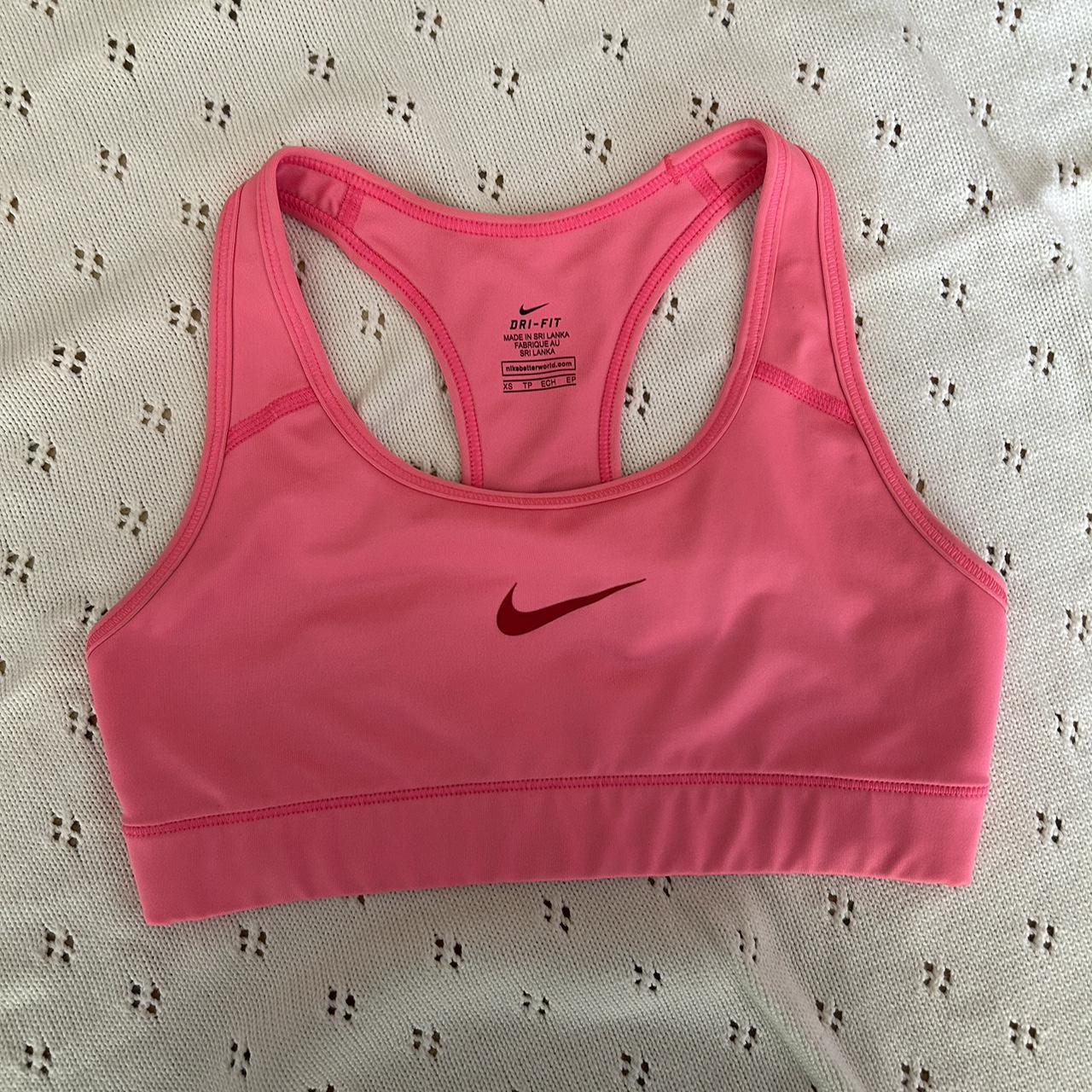 Pink Nike crop top / bra In perfect condition, only... - Depop