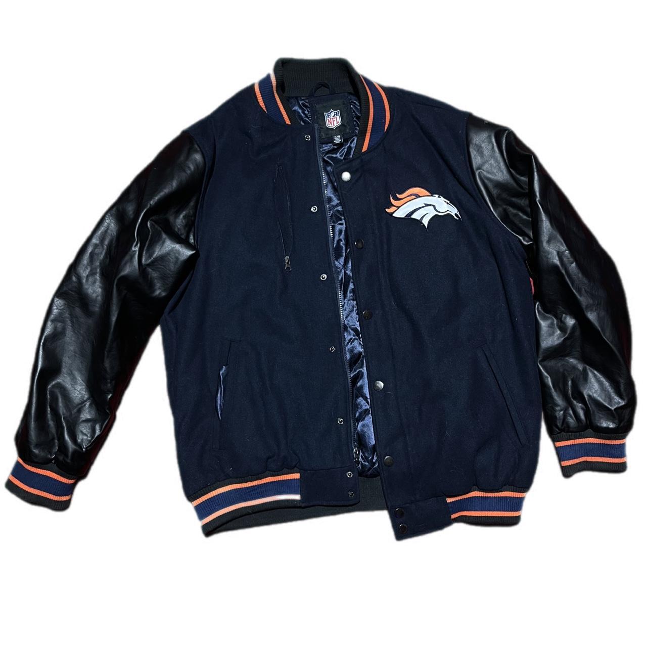 Denver Broncos Leather Jacket Size XL