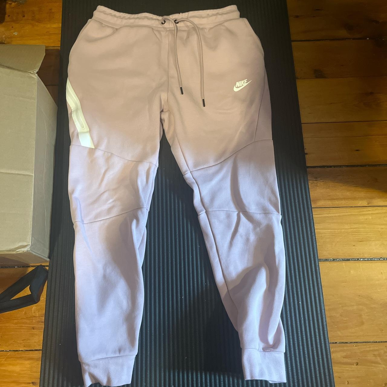 Nike Tech Fleece Pants Pink Slim Fit Size M - Depop