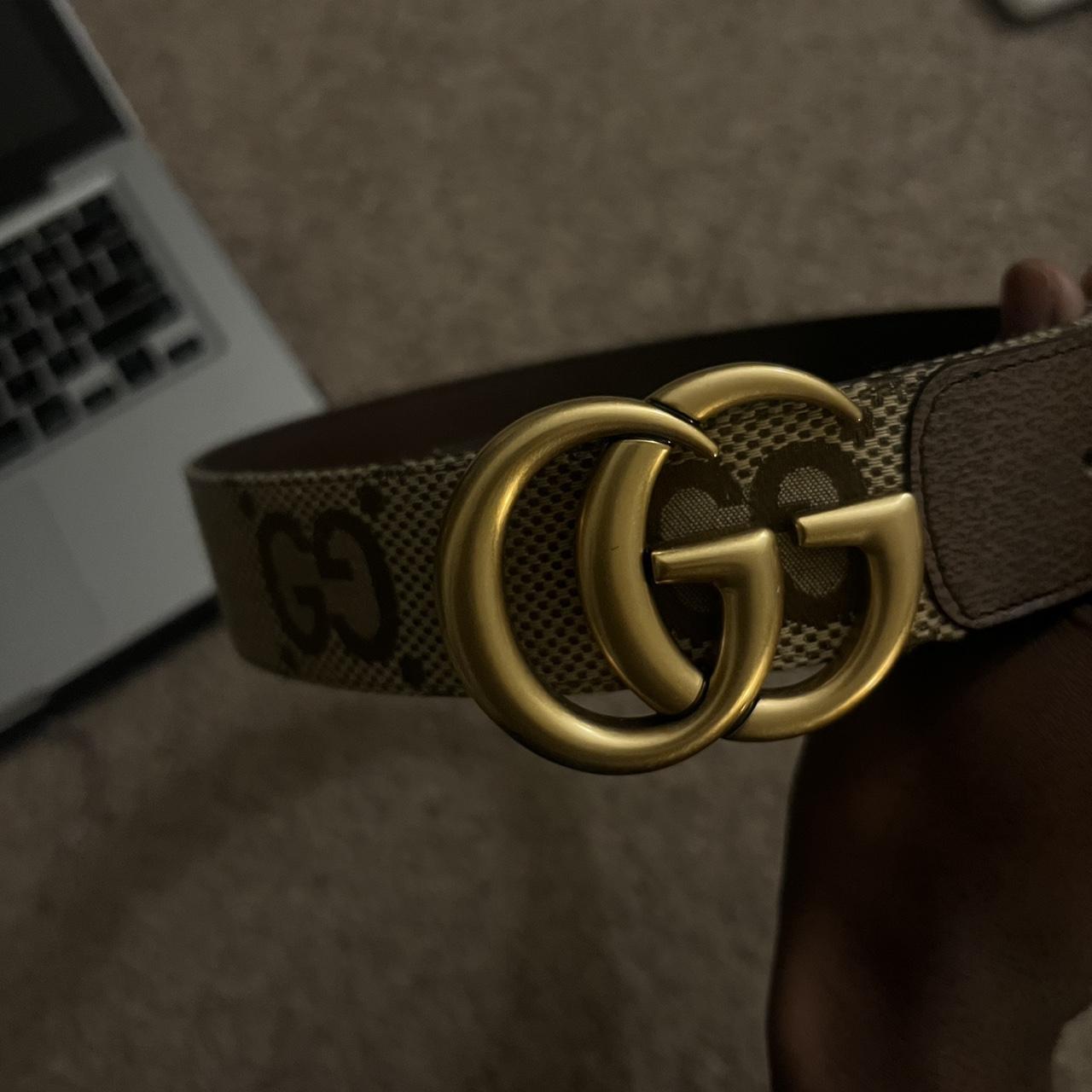 mens gucci brown belt