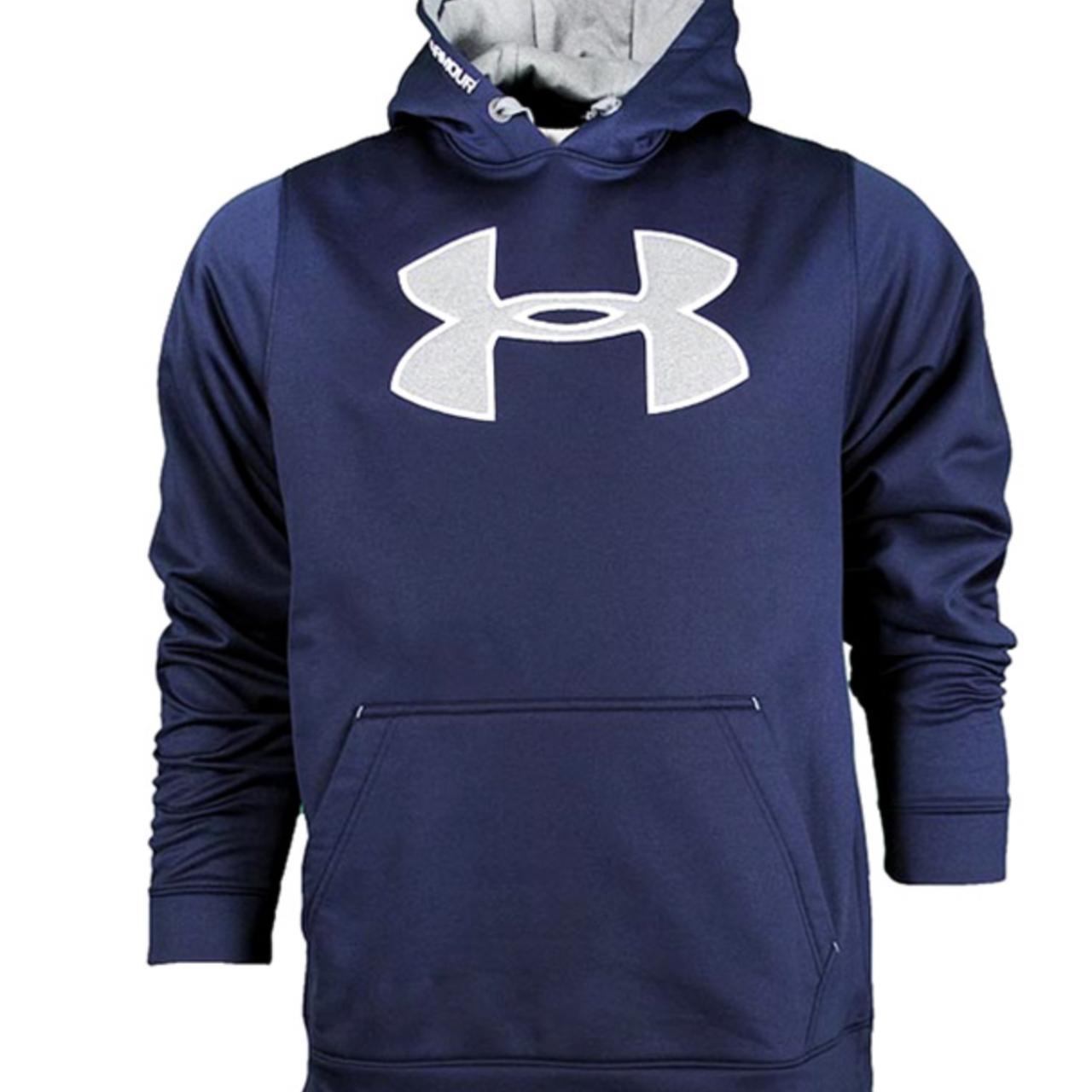 Under Armour Men's Fleece Symbol Hoodie Pullover - Depop