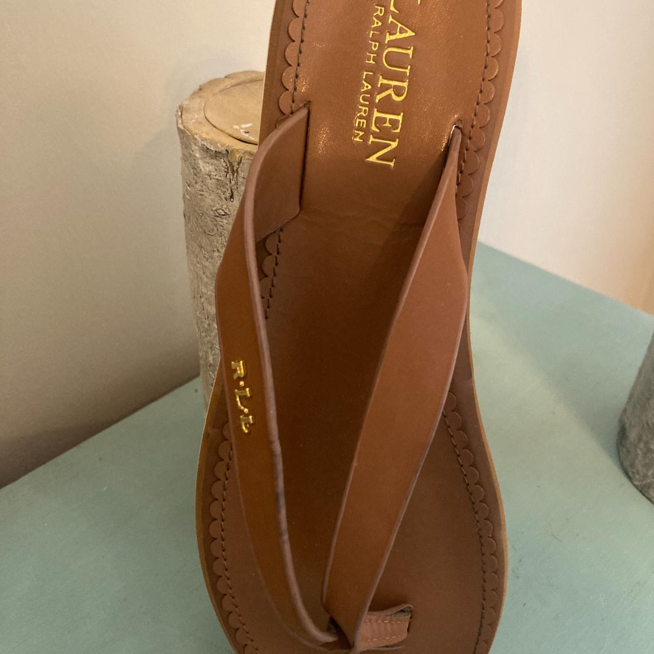 Lauren Ralph Lauren Womens Jeannie Logo Wedge Sandals - Walmart.com