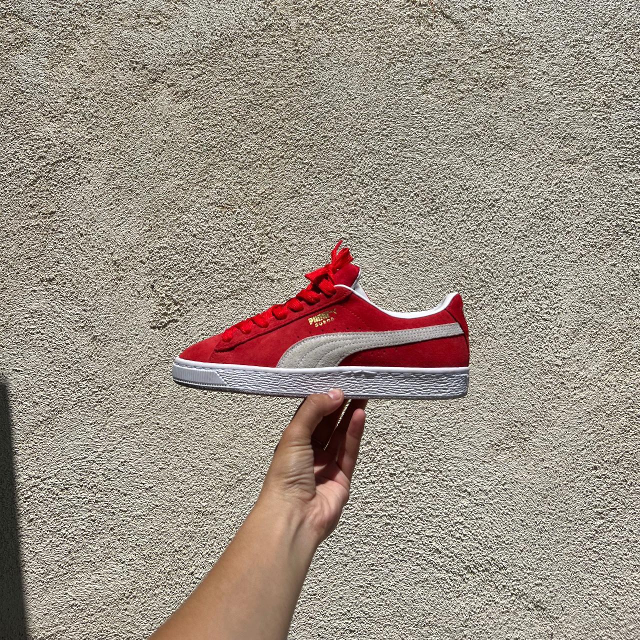 Puma Suede Red Size 6Y No Box - Depop