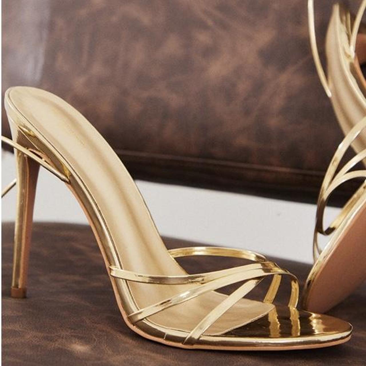 Wide Fit Strappy Stiletto Heel Sandals