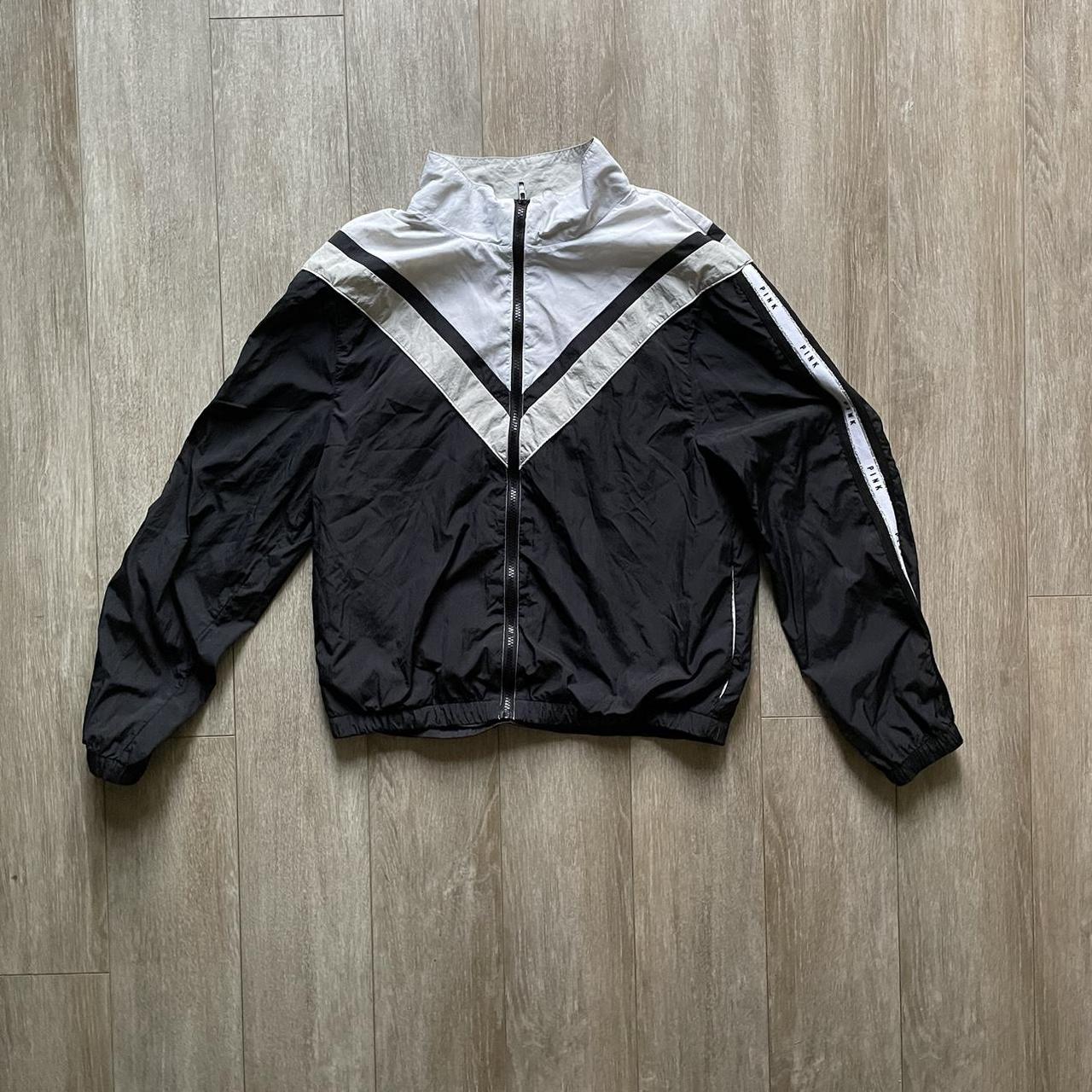 Victoria secret pink on sale black and white windbreaker