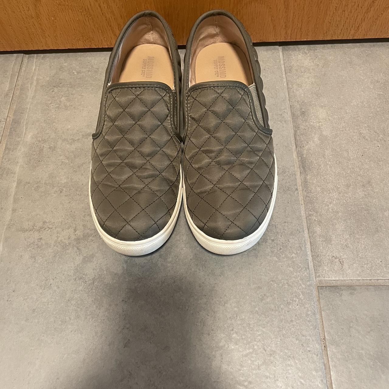 Target Green and white slip on shoes Size women’s 8 - Depop