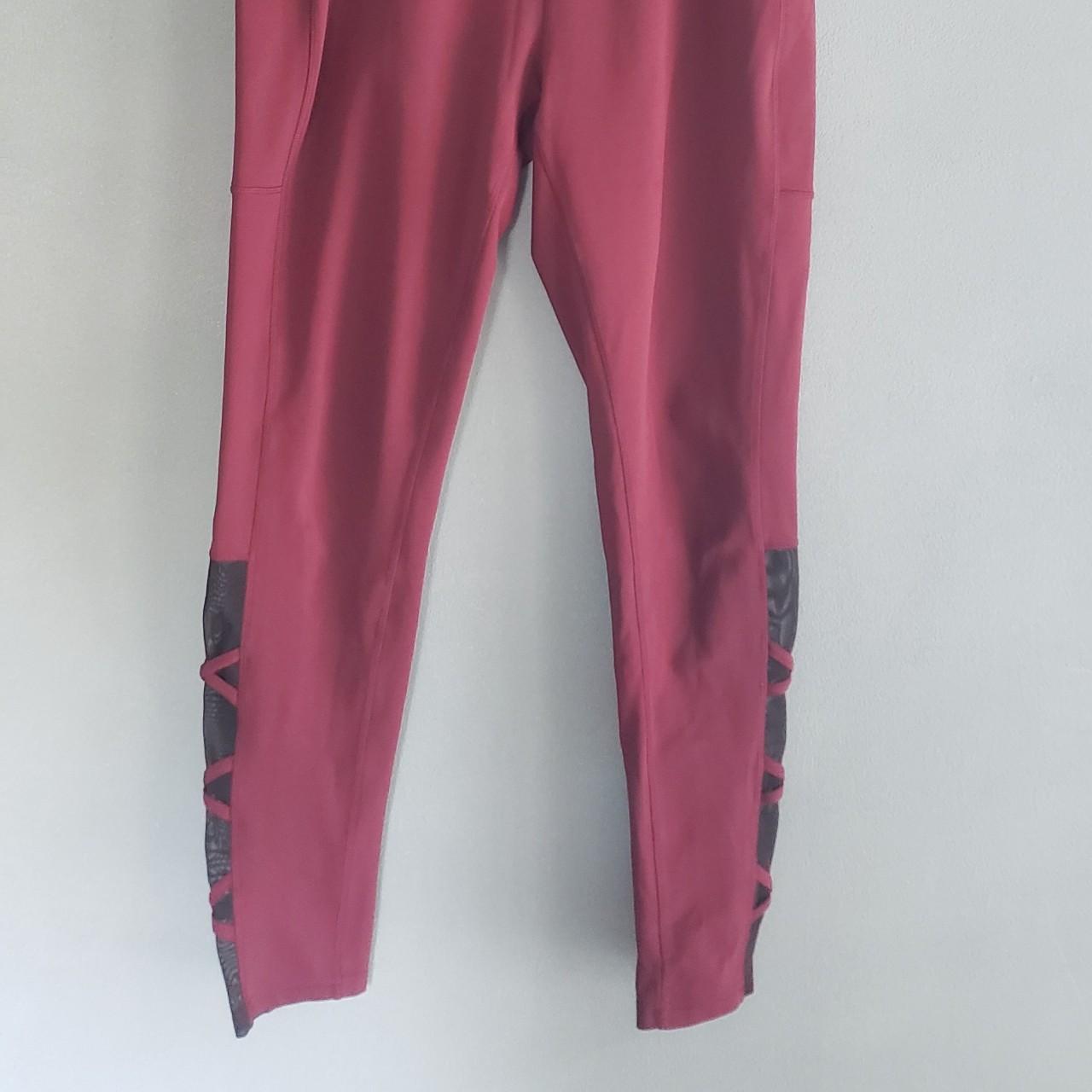 Free shipping Popflex maroon leggings with pockets Depop