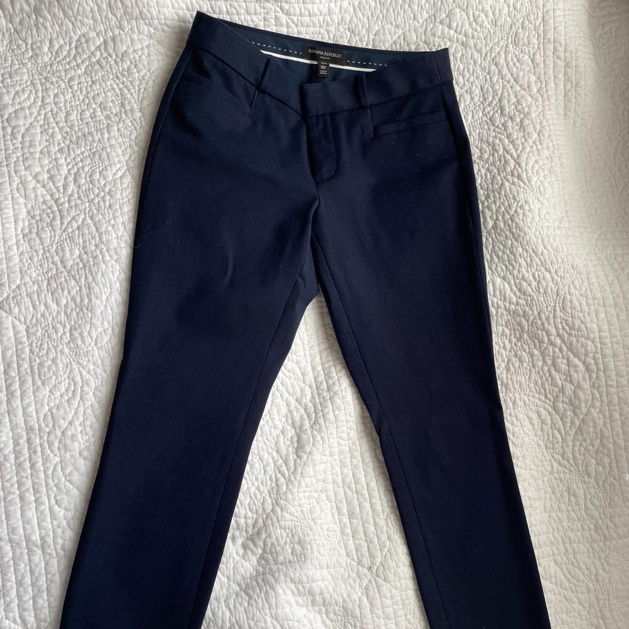 Navy Blue Banana Republic Dress Pants. Size 00P - Depop