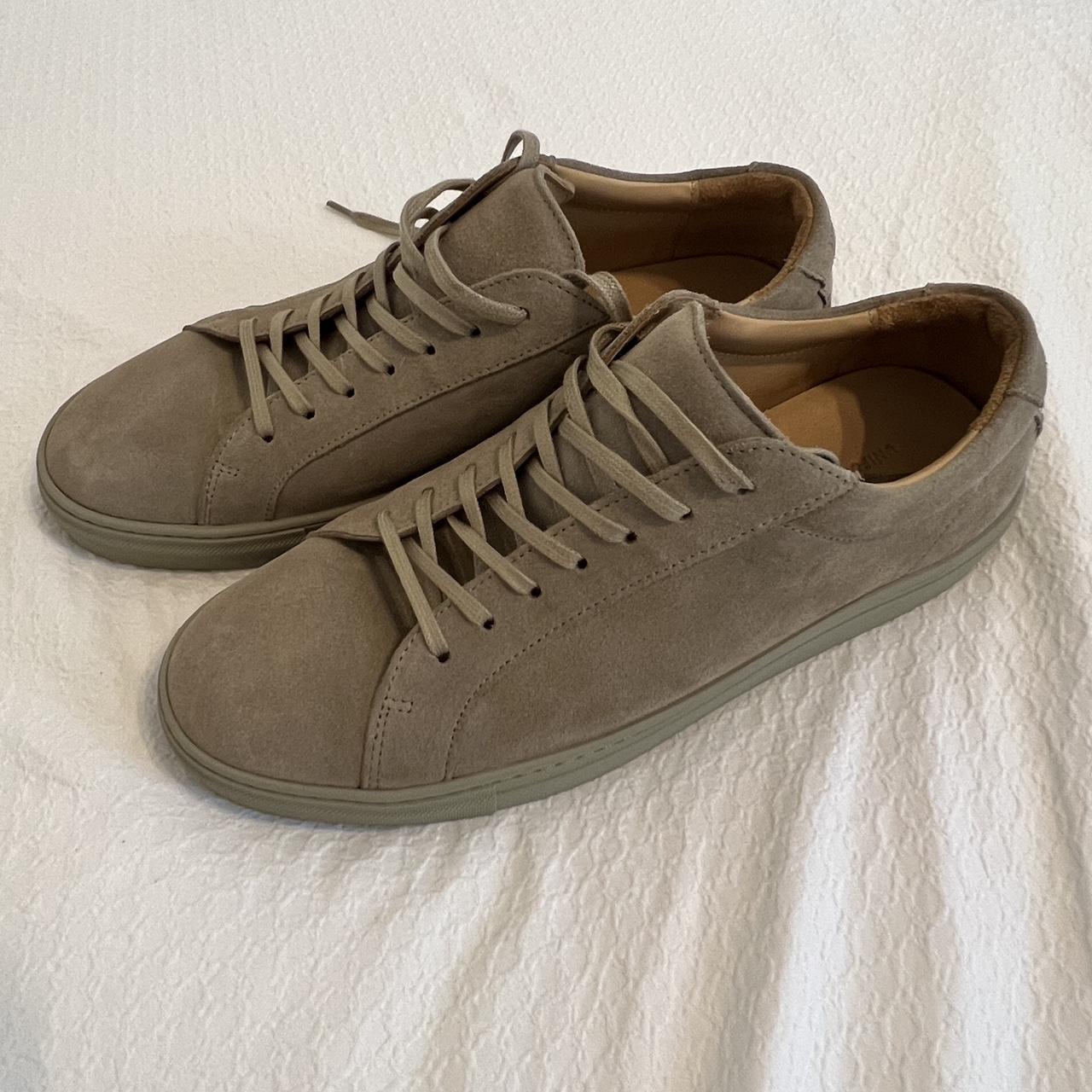 Men’s suede sneakers in khaki by the brand Uniform... - Depop