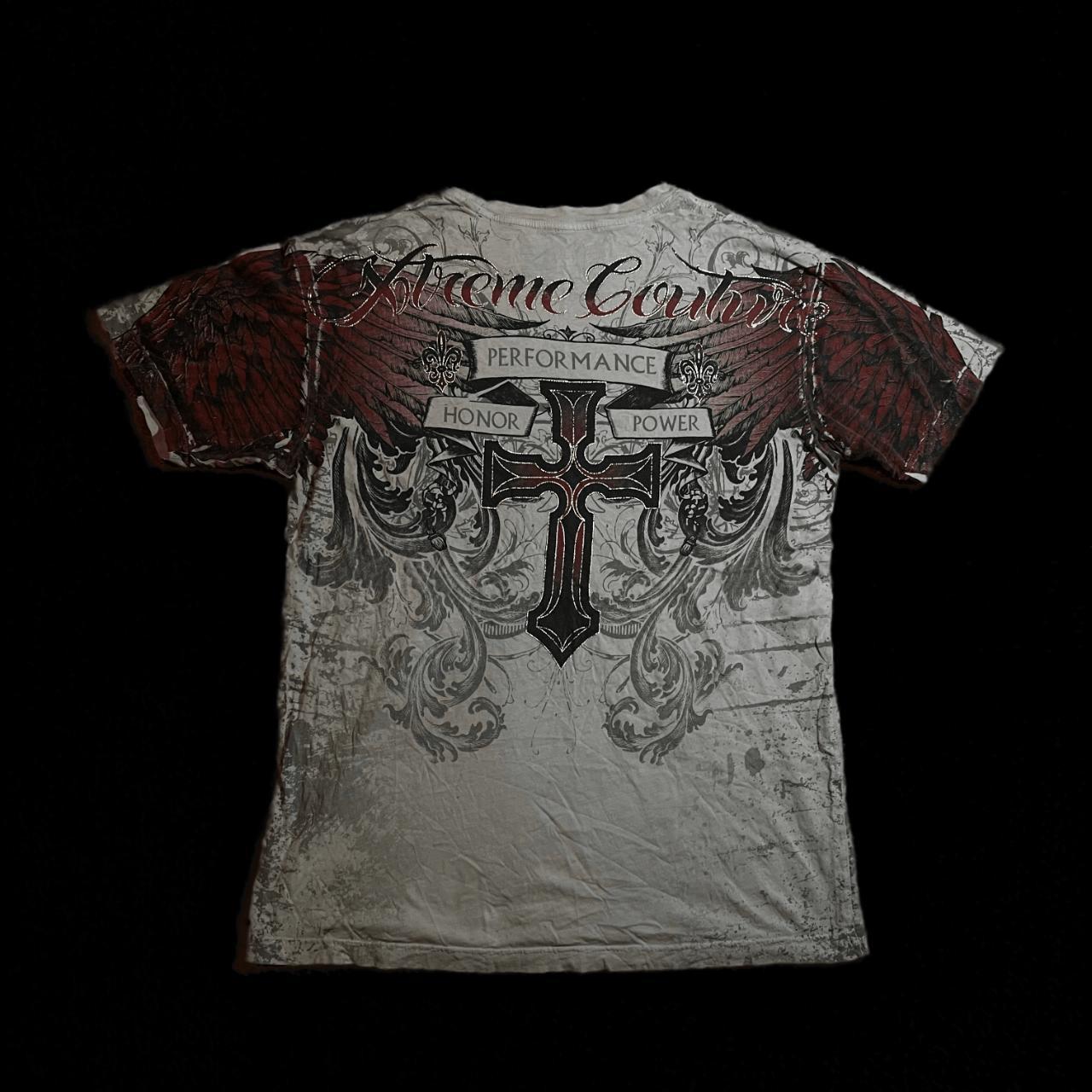Xtreme Couture T Shirt with print on front and back... Depop