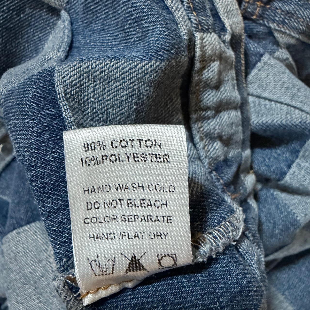 Women's Jacket - Blue - L – Checkered patchwork d… - image 5