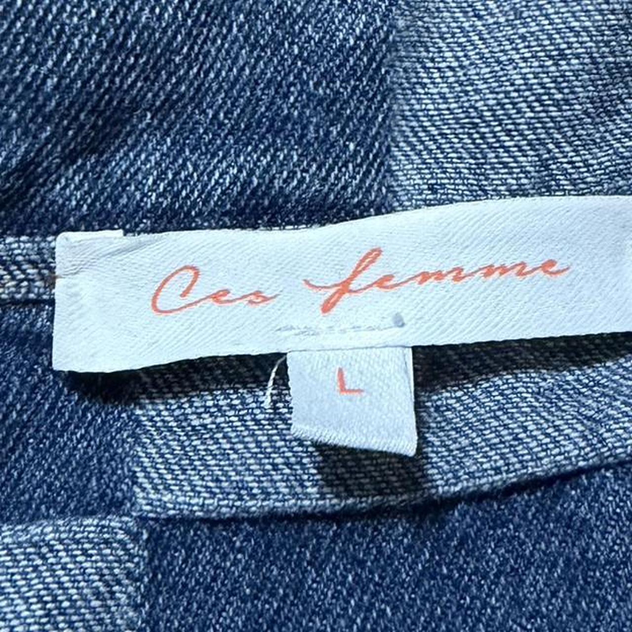 Women's Jacket - Blue - L – Checkered patchwork d… - image 6