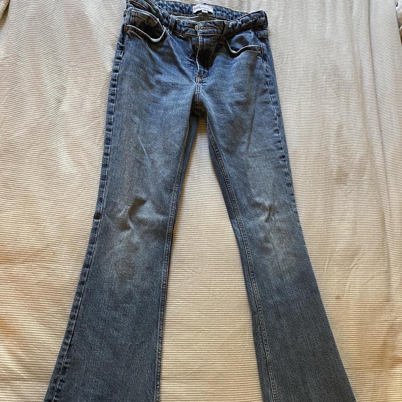 zara low rise flare jeans - Depop