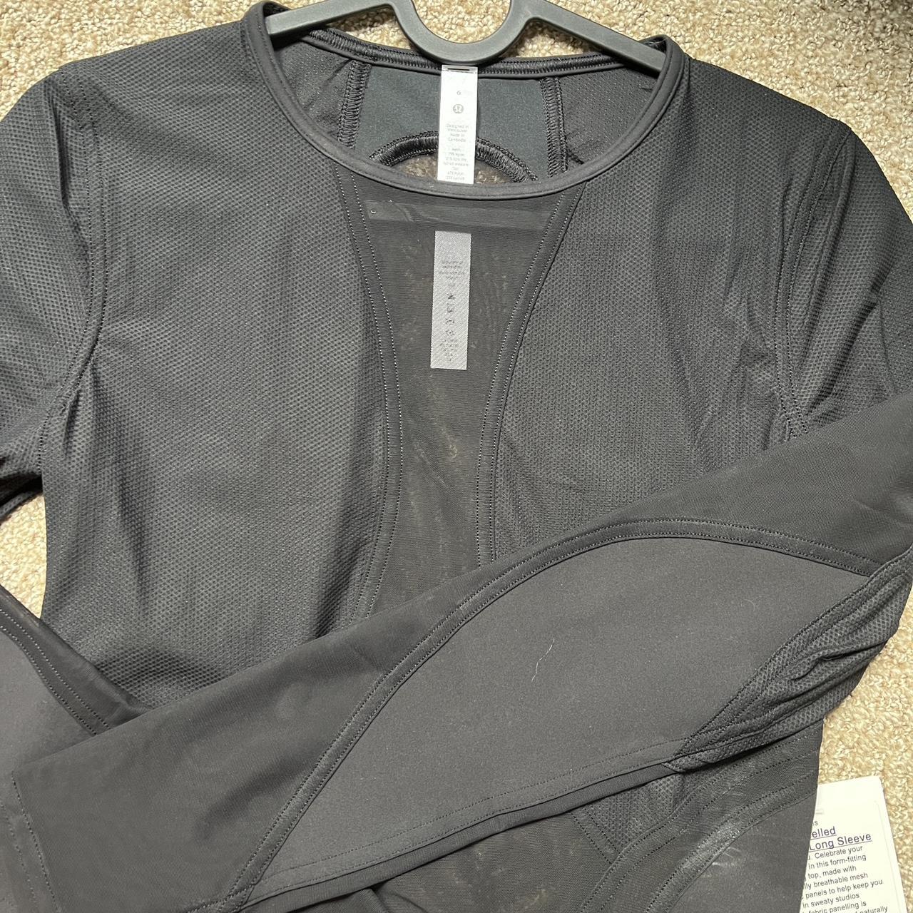 Lululemon mesh panelled training long sleeves - Depop