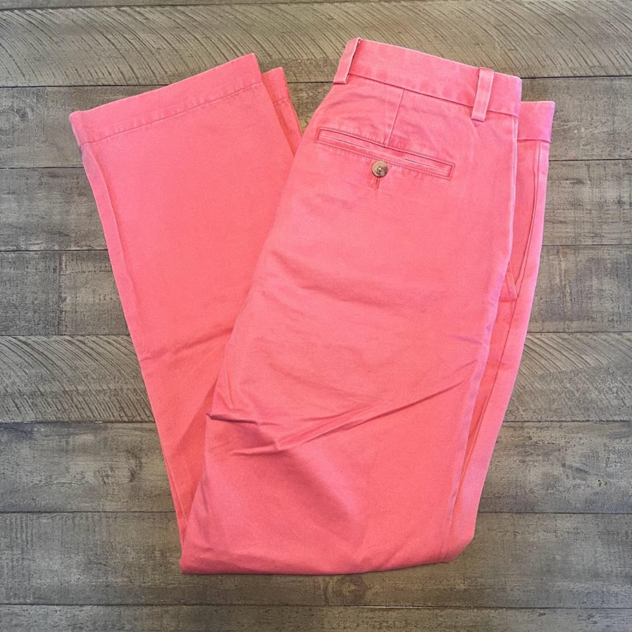 Vineyard Vines Men's Chino Breaker Pants Salmon... - Depop