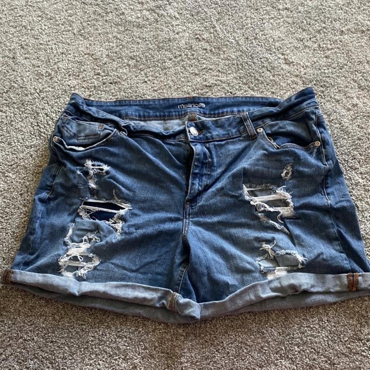 Maurice’s Denim Shorts Size 20W Ripped and cuffed... Depop