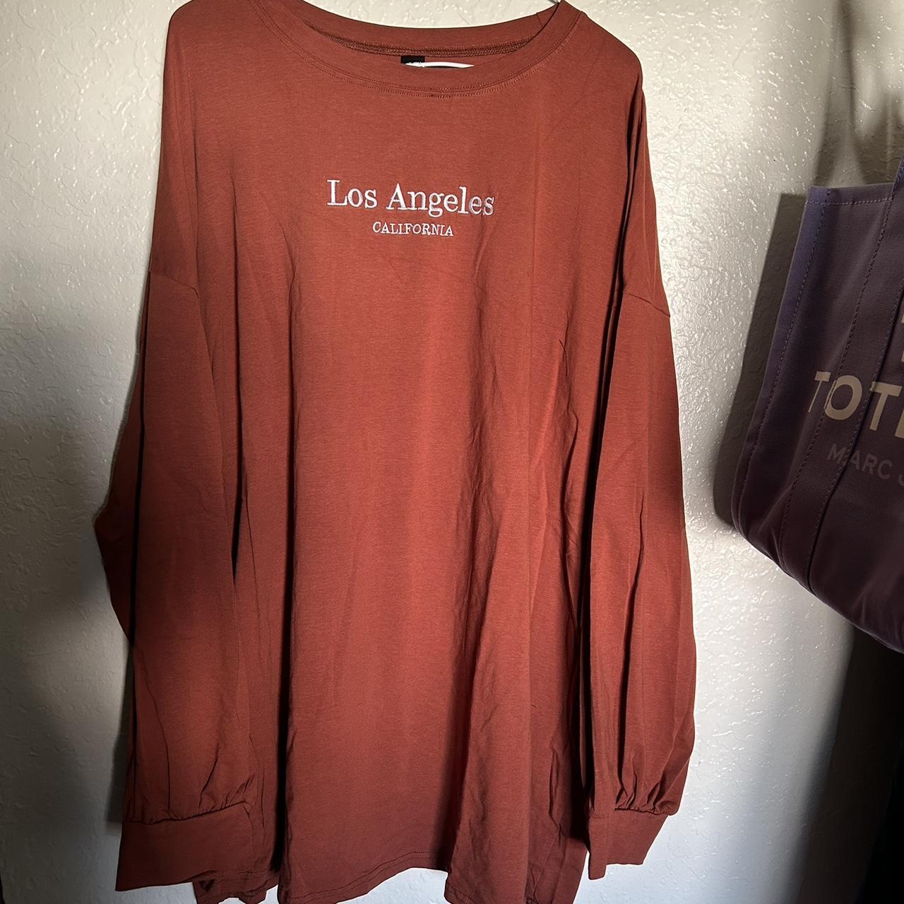 tan “los angeles” shirt from shein 🌃 (read shop - Depop