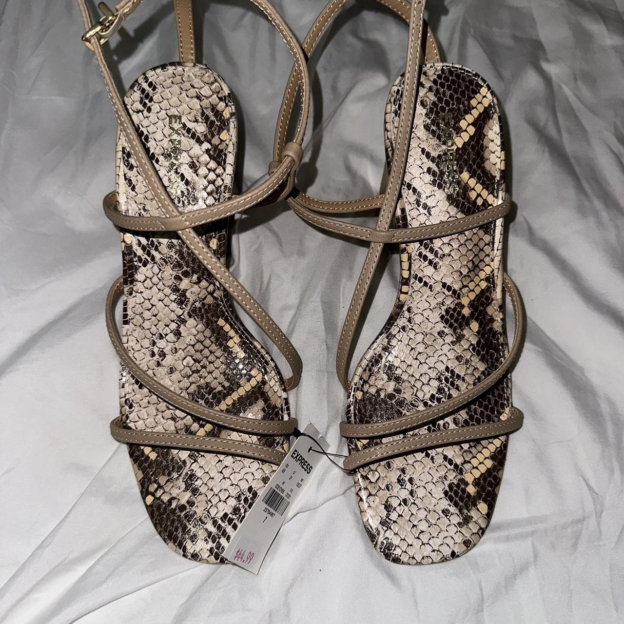 Strappy snakeskin hot sale sandals