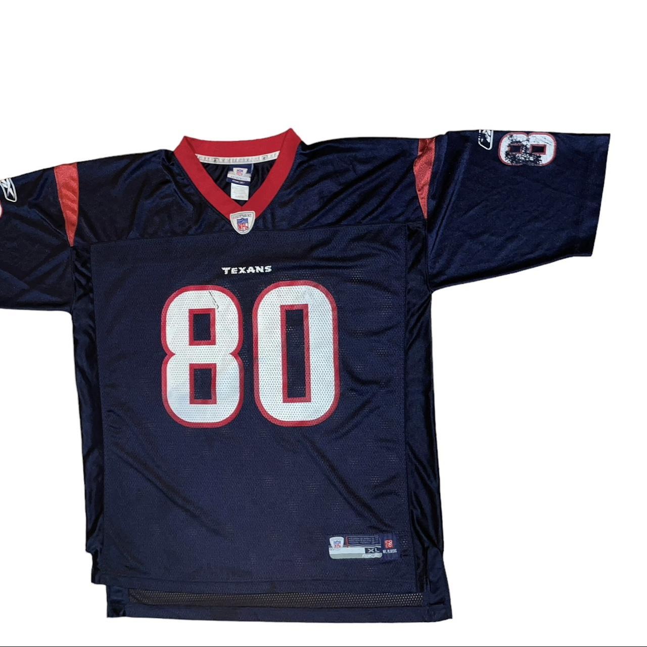 NFL FOOTBALL JERSEY SHIRT HOUSTON TEXANS AUTHENTIC JERSEY #80 JOHNSON REEBOK