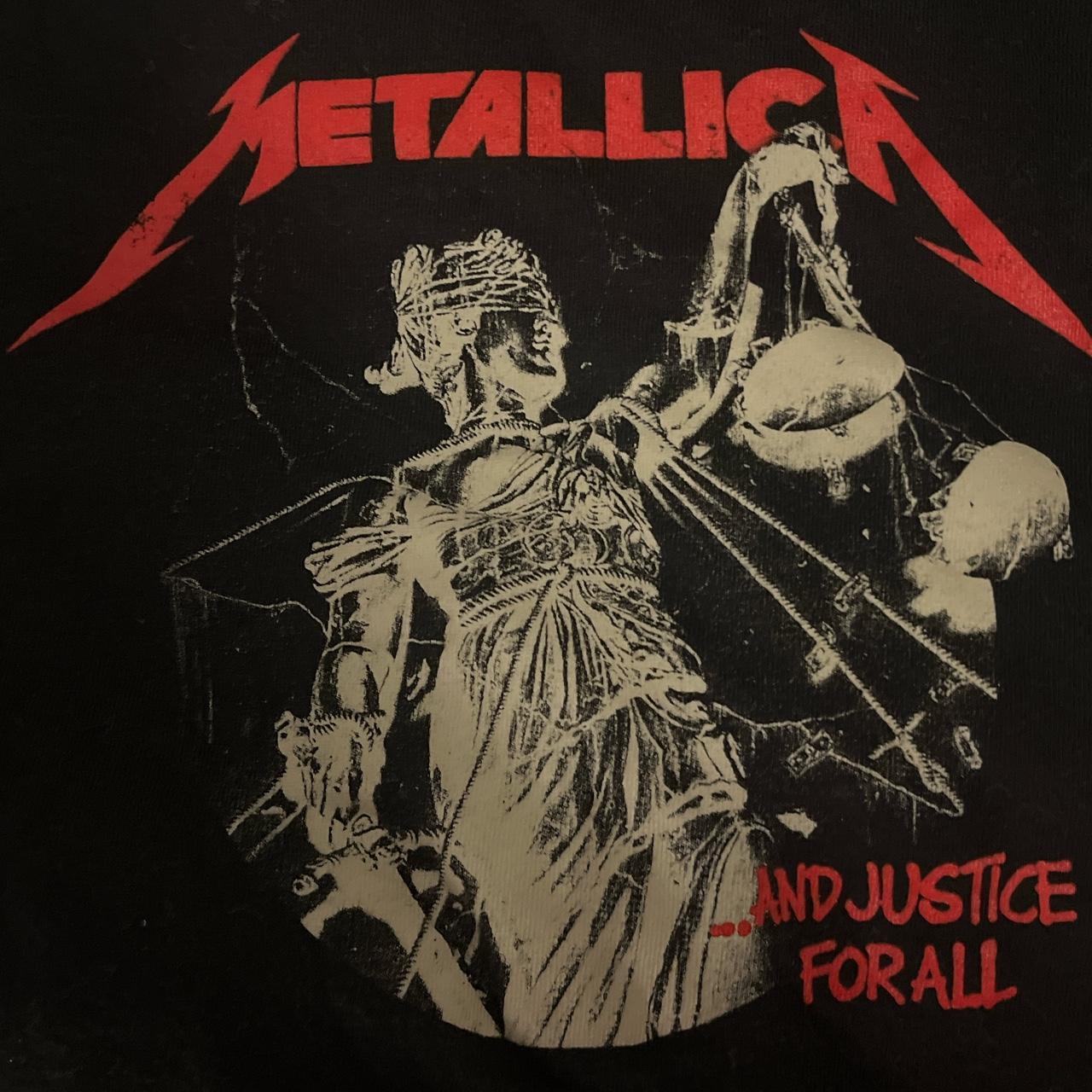 Graphic Design Metallica Baby Tee, Gently Used, But - Depop