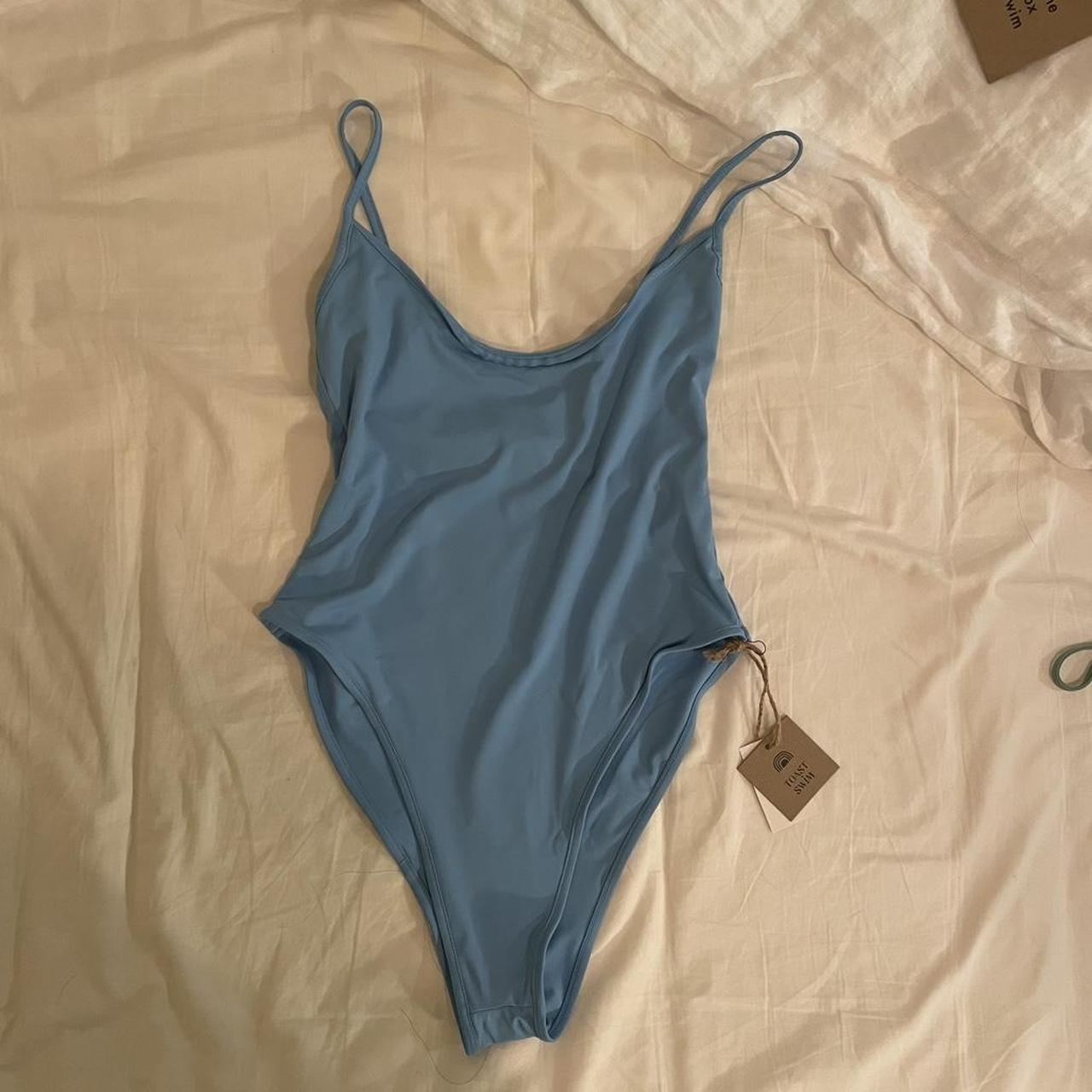 High Hip One Piece Swimsuit - Sky original price... - Depop