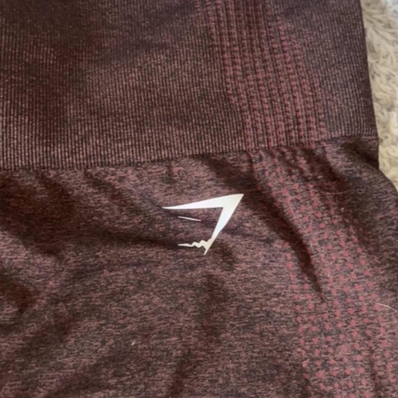 brown gymshark leggings, litro worn once just dont... - Depop