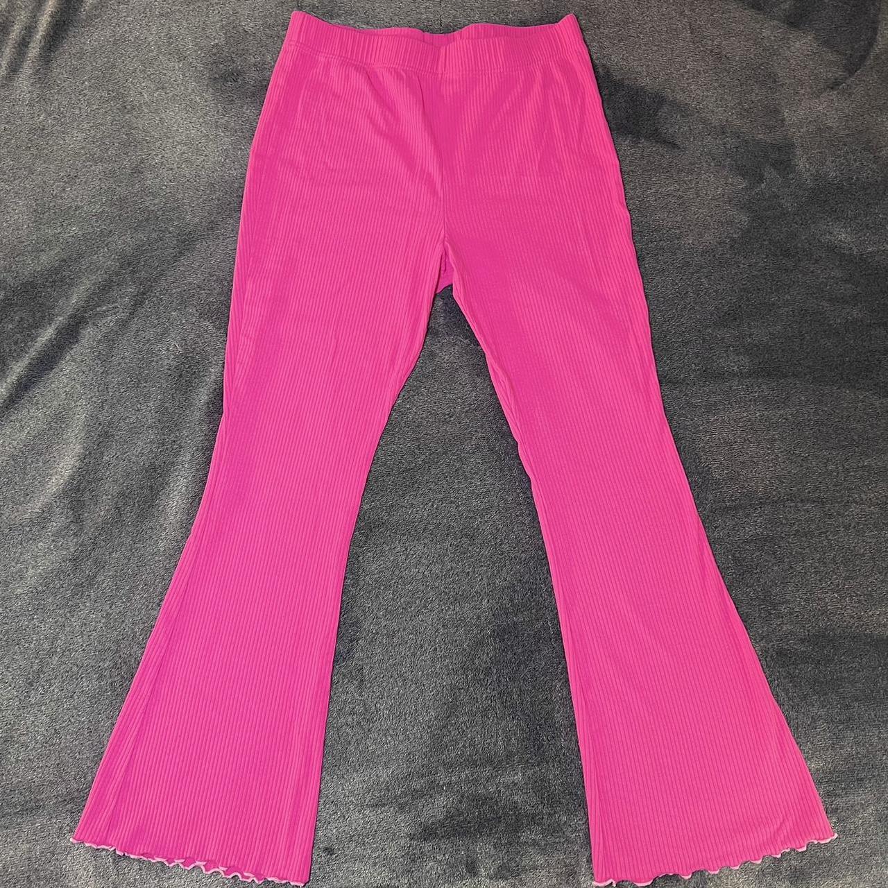 Wild Fable Hot Pink Flare Pants Size XL Great... - Depop