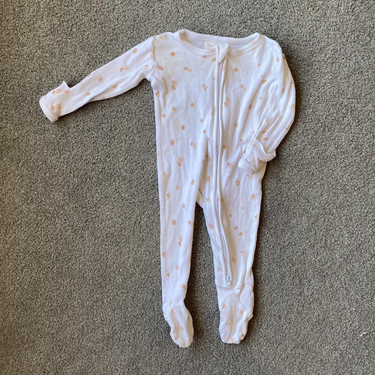 Quinn + Coco onesie. Size 0-3 months. A few light... - Depop