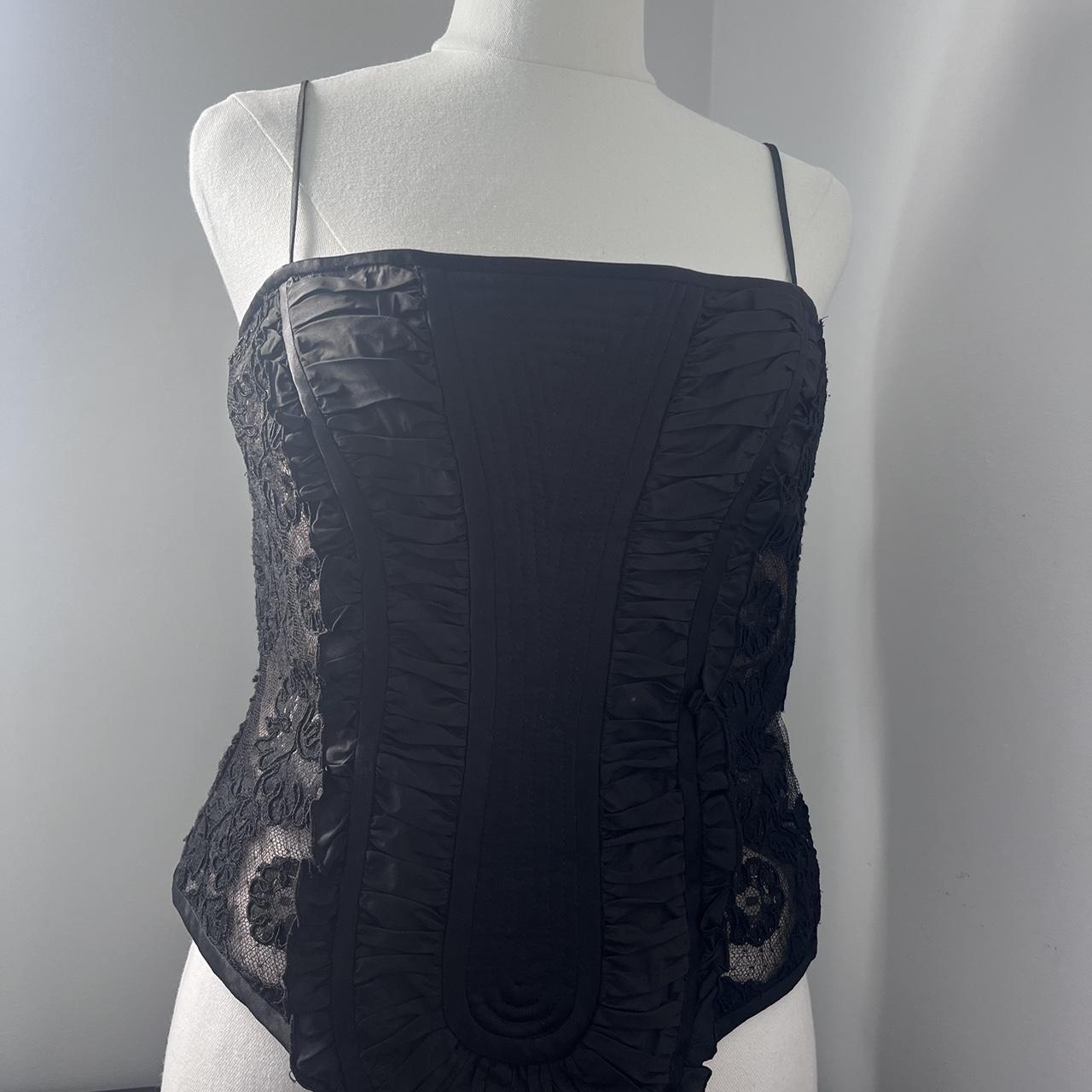 Black Valentino Corset ️ RRP $550, only worn once.... - Depop