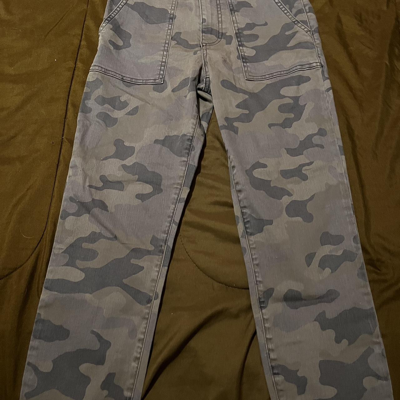 Grey Camo cargo pants from KUT - Depop