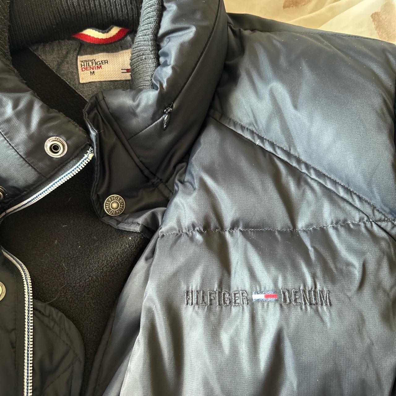 Men’s Tommy Hilfiger black puffer jacket with... - Depop