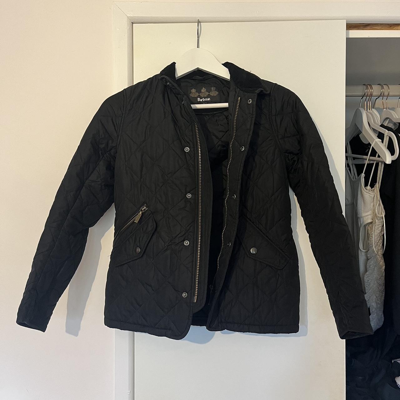 Black Barbour Jacket Size 1011 (L) Depop