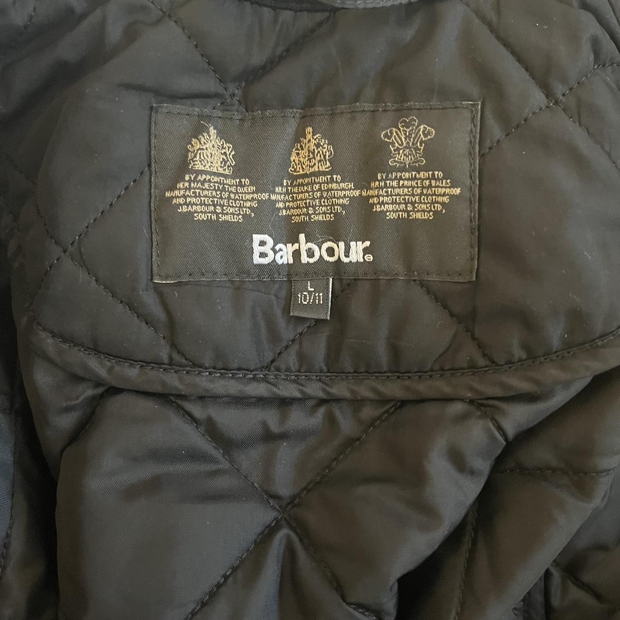 Black Barbour Jacket Size 1011 (L) Depop