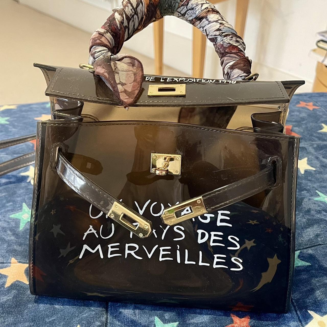 Like Hermes clear bag Used couple of times good. Depop