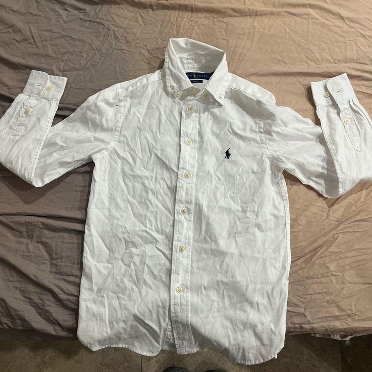Youth size 12 ralph lauren polo button up NEVER... - Depop