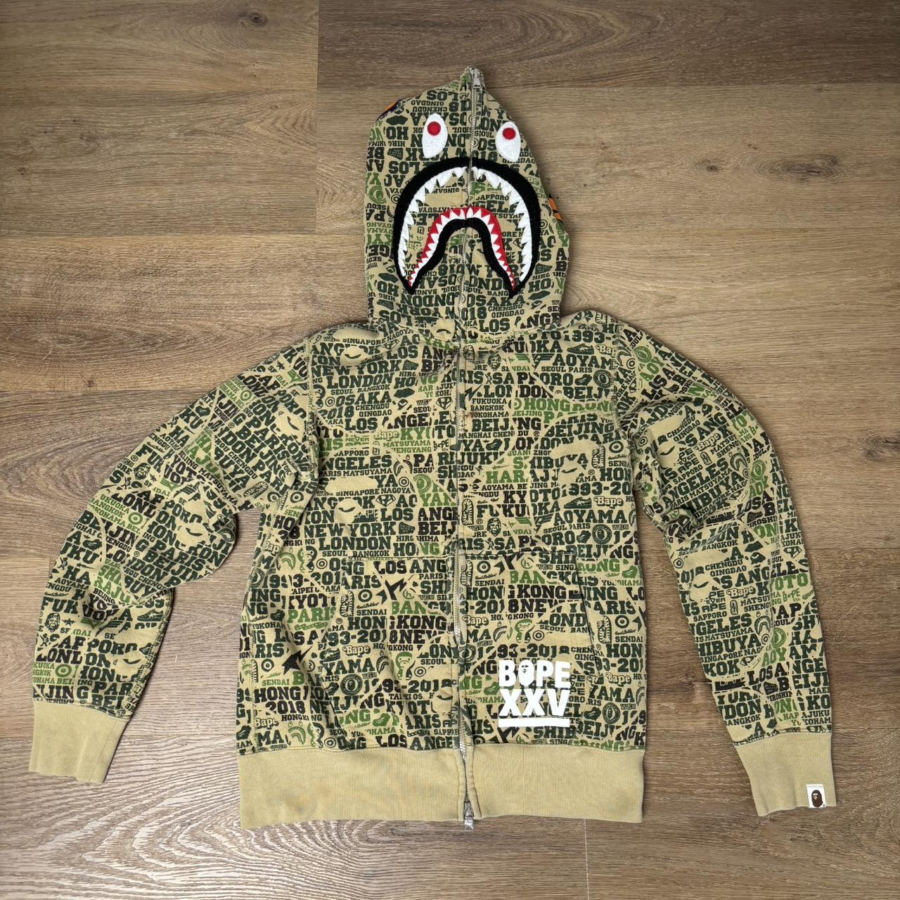 BAPE XXV CITIES CAMO Shark full zip hoodie A Bathing