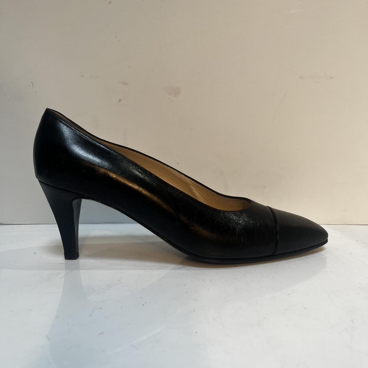 Chanel Leather Cap Toe High Heel Size (euro) 39.5 - Depop